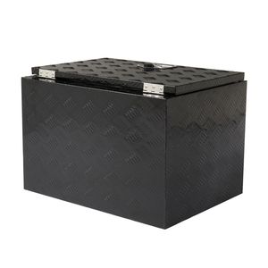 Caja de Herramientas de Aluminio Negra de 24 Pulgadas con Cierre Simple y Cinco Compartimentos - Product Image 4