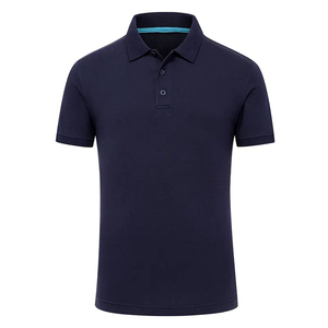 Polo à manches courtes pour homme, couleur unie, coupe classique, décontracté, en coton tricoté, respirant - Product Image 2