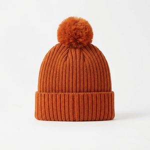Gorro de Invierno Informal Personalizado, Gorro de Punto Acrílico de Alta Calidad con Borla de Pelo - Product Image 3