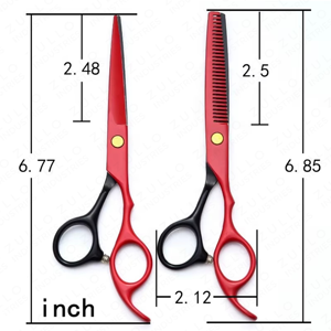 2PCS Gold Stainless Steel Hair Cutting Scissors <b>Set</b> Adjustable <b>Barber</b> Shears for Professional Salon Use - Product Image 3