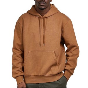 Sweat-shirt à capuche pour homme, couleur unie, coton, molleton français, décontracté, vêtements d'automne, coupe classique, pull à capuche, streetwear - Product Image 5