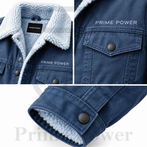 2026 New Custom Winter Denim <b>Jacket</b> Men's Sherpa Lined <b>Trucker</b> Jean Coat Fleece Interior Wholesale Private Label OEM Clothing - Product Image 3