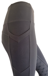 Personalized Comfortable <b>Silicone</b> Horse Riding Tights with Pockets Equestrian Leggings Breeches for Women Horsekraft - Product Image 3