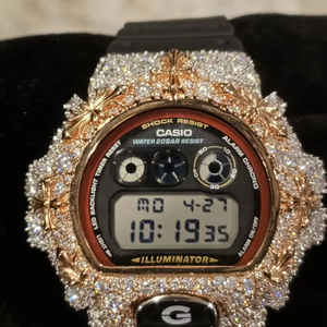 Luxury Men's G SHO Quartz ETA Mechanical VVS Moissanite Business Style Hip Hop Iced <b>Diamant</b>-encrusted Metal Leather 3Bar 42mm - Product Image 4
