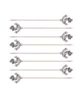 Luxe herbruikbare olijfprikkers van roestvrij staal, extra sterk, ovenbestendig, vaatwasmachinebestendig, voedselveilig, stijlvol baraccessoire, geschikt voor feestjes, keuken en chef-koks.