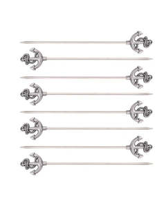 Piques à olives de luxe réutilisables en acier inoxydable, robustes, résistantes au four, compatibles lave-vaisselle, sans danger pour les aliments, élégantes, pour bar, fête, cuisine, chef - Product Image 1