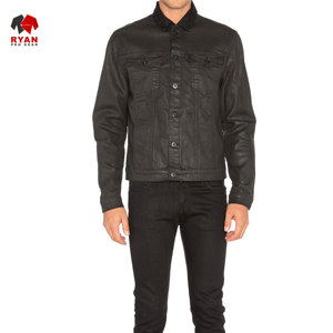 Ryan Pro Gear <b>Customized</b> Design <b>Denim</b> <b>Jacket</b> for Men with <b>Customized</b> Logo ODM Design Stand Collar - Product Image 2