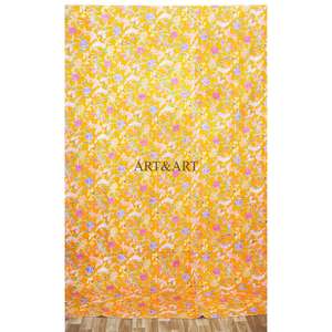 Edredón Kantha Hecho a Mano en India, 100% Algodón, Diseño Floral con Estampado a Bloque, 220g de Peso de Tela, Alta Calidad ART&ART - Product Image 1