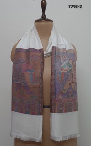 ผ้าคลุมไหล่ชายแดนทอหรือผ้าพันคอช้างโมดอล100% - Product Image 2