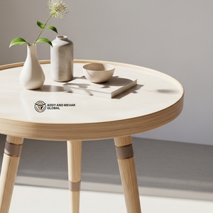 Wholesale Custom Hand Painted Wooden <b>Stool</b> Ethnic Meena Art Decorative Pedestal Durable Indoor Tripod Side <b>Table</b> - Product Image 2