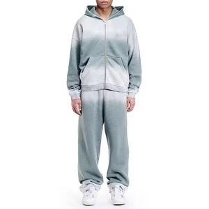 Chándales Personalizados con Capucha, Lavado Ácido, Pedrería y Serigrafía, Marca Privada, Invierno, 100% Algodón Transpirable, Unisex - Product Image 1