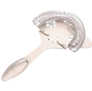 Élégant passoire à thé Hawthorne argenté présentant un motif de constellation géométrique complexe. Disponible au prix de gros. - Product Image 4