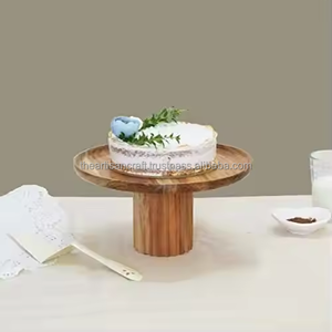 Handcrafted <b>Wooden</b> <b>Cake</b> Stand Rustic Natural Wood Dessert Display Perfect for <b>Cakes</b> Cupcakes Pastries and Special Occasions - Product Image 4