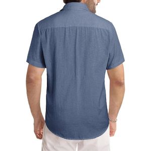 Camisa de Vestir de Primera Calidad con Botones, Estilo Denim, Tejido Liso, Bolsillo Delantero, Corte Regular, Vintage, Casual, para el Trabajo Diario - Product Image 2