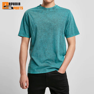 เสื้อยืดฮิปฮอปเปล่าคุณภาพสูงสำหรับทุกเพศ ขายส่งจากโรงงาน ผู้ผลิตเสื้อยืดโอเวอร์ไซส์ ผ้าฝ้าย 100% ล้างสีแบบแอซิดวอช เสื้อยืดวินเทจสั่งทำได้ - Product Image 1