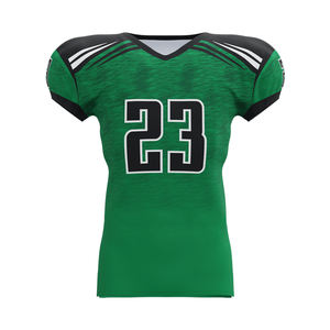 LESAM SPORTS Sportswear American Football Training Jersey Green Color V Neck Polyester Fabric Quick Dry Breathable - Product Image 1