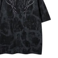 T-shirts pour hommes à manches courtes, col rond, en coton 100% tricoté, anti-plis, coupe oversize, effet délavé, de haute qualité, avec logo personnalisé