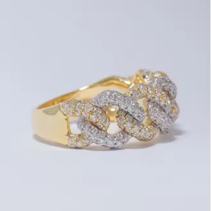 Anillo de Hip Hop 925 con Diamantes, Chapado en Oro, Anillo de Moissanita, Anillo con Diseño de Zapato - Product Image 2