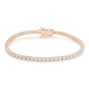 14K <b>Gold</b> Lab Grown Diamond Tennis Bracelet 3.3 CT IGI Certified Rhodium Plated Unisex Trendy Party Wedding Anniversary Gift Fine - Product Image 6