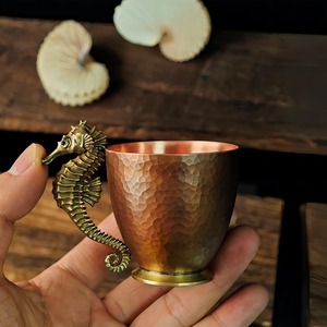 Verre à boire artisanal en cuivre pur, gobelet en cuivre martelé 300 ml, verre à eau en cuivre, tasse à eau, mug Moscow Mule - Product Image 3