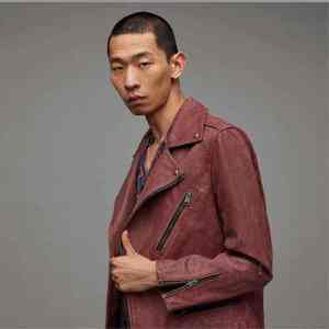 Custom Men Vintage Burgundy Genuine <b>Leather</b> <b>Biker</b> <b>Jacket</b> Wholesale OEM Slim Fit Motorcycle Outerwear Zipper Coat - Product Image 4