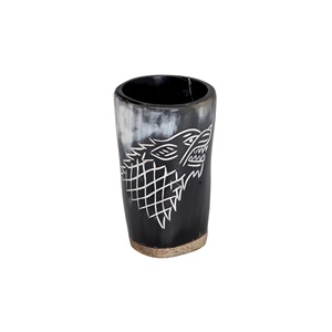 Cuerno Vikingo Artesanal de Cuerno Natural de Alta Calidad, 200-250ml, 6 Pulgadas, Estilo Vintage, Regalo Empresarial, Apto para Lavavajillas, para Bebidas Frías - Product Image 1