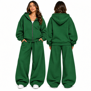 Ensemble de survêtement d'hiver oversize pour femme, taille haute, avec grandes poches, pour le sport et les loisirs, style streetwear, avec sweat à capuche - Product Image 6