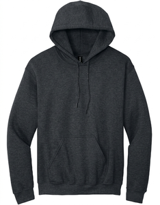 Hoodie formel uni épais doublé en tissu mélangé avec impression sérigraphiée pour l'automne - Product Image 1