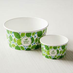 Bol alimentaire en papier kraft avec couvercle 750 ml 1L 64oz 170oz pour les ailes de poulet frites et les plats à emporter - Product Image 2