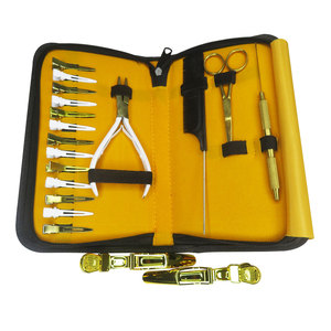 Portable Mini Hair Extension Tool <b>Kit</b> with Zipper Carry Case Professional Hair Pliers Hook Needle and Micro <b>Beads</b> for Salon Use - Product Image 1