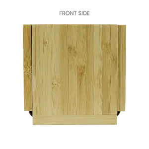 Chargeur sans fil rapide 15W avec chauffe-tasse et porte-stylo, design pliable en bambou - Product Image 2