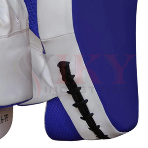 Nouvel Arrivage – Protège-Mains de Sparring Entièrement Personnalisables, Légers, OEM/ODM, Bleus et Blancs, Couverture Complète des Doigts pour le Kickboxing - Product Image 5