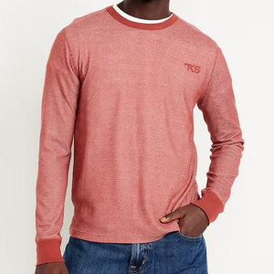 Chemise en tricot gaufré de qualité supérieure, coutures durables, coupe élégante, idéale pour un confort tout au long de l'année. - Product Image 2