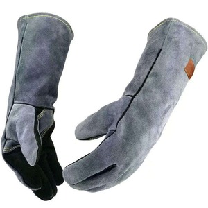 Guantes de soldador de cuero vacuno de alta calidad para protección de manos, guantes de trabajo para soldadura de uso general. - Product Image 1