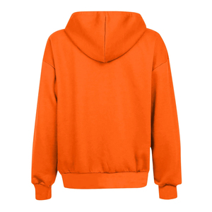 Sweat-shirt à capuche pour femme grande taille avec fermeture éclair, en polaire confortable, à la mode, avec cordon de serrage et grandes poches, pour l'hiver - Product Image 2