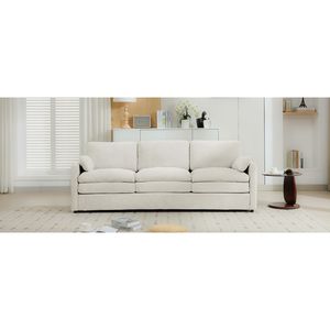 Divano Cloud a 3 Posti Imbottito da 89 Pollici, Oversize e Confortevole con Doppio Cuscino Morbido per Soggiorno - Product Image 2