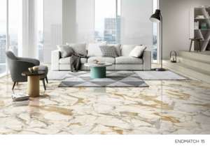 Carreaux de porcelaine polis et émaillés 600x1200mm (60x120cm, 24x48 pouces) de luxe pour sols et murs intérieurs résidentiels et haut de gamme - Product Image 5