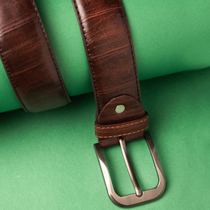 Ceinture en cuir véritable à bas prix, prix de gros, fabriquée au Pakistan, ceinture en cuir de vachette pour hommes, ceintures en cuir véritable du Pakistan - Product Image 5