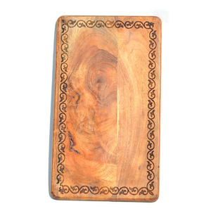 Planche à découper rectangulaire en bois gravé tournesol avec poignée pour la décoration de cuisine et de table, idéale pour le Ramadan - Product Image 4