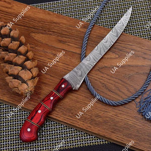 Couteau de Chef Professionnel Haut de Gamme en Acier Damas Ultra-Tranchant, Manche Intégral, Manche en Bois Pakka Fait Main, Vente en Gros OEM/ODM - Product Image 6