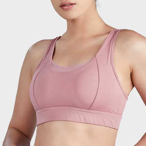 Nouveauté : soutien-gorge de sport côtelé recyclé pour femme, soutien-gorge de yoga à fort impact avec un design simple - Product Image 6