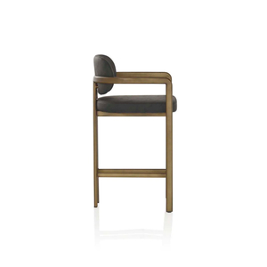 Modern Metal Frame Bar Chair ,New Luxury Bar Chair, Luxury Bar <b>Stool</b> Premium Leather Bar <b>Stool</b> High-End Bar Chair - Product Image 2