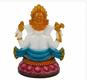 Figurine artisanale traditionnelle en résine de Ganesha Bouddha, cadeau religieux pour mariage, décoration de table ou de bureau - Product Image 6