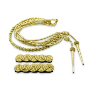 Aiguillette de alambre de oro azul cielo de moda, banda personalizada con dos borlas, cordón ceremonial para vestido, 2026 Aiguilletes Custom Brand One - Product Image 5