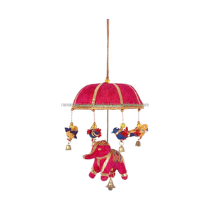 Top vente meilleure qualité coton oiseau et éléphant tenture murale décor à la maison carillons éoliens Diwali cadeau décoration de fête - Product Image 5