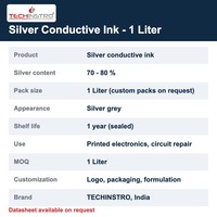 Encre conductrice argentée imprimable 1 litre 70-80% argent pour circuits flexibles et capteurs, personnalisable OEM