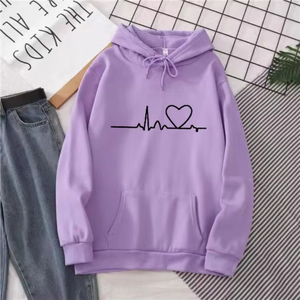 <b>Pink</b> Hooded <b>Sweatshirt</b> with Solid Front Pocket Unisex Casual Fleece Oversized 100% Cotton Winter Wear - Product Image 3