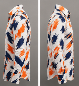เสื้อเชิ้ตแขนสั้นผู้ชายแบบลำลอง ปกคอพับ เสื้อเชิ้ตฤดูร้อน - Product Image 3