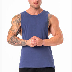 Camiseta Deportiva de Hombre, Moderna, con Corte Lateral, de Alta Calidad, Secado Rápido, Material de Algodón y Poliéster, Peso Pesado 220 g/m², Color Sólido - Product Image 1