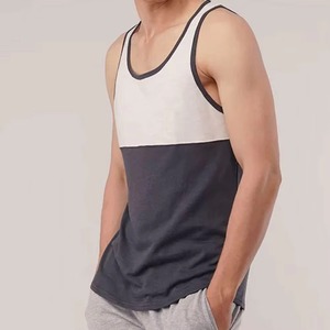 เสื้อกล้ามถักคุณภาพสูงสำหรับผู้ชาย คอกลม แขนกุด ดีไซน์สีตัดต่อ สวมใส่สบาย ระบายอากาศได้ดี เหมาะสำหรับออกกำลังกาย รับสกรีนโลโก้ - Product Image 6